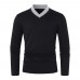Mens Casual Breathable High Collar Stitching Solid Color Long Sleeve T-Shirts Mens Casual Breathable High Collar Stitching Solid Color Long Sleeve T-Shirts