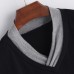 Mens Casual Breathable High Collar Stitching Solid Color Long Sleeve T-Shirts Mens Casual Breathable High Collar Stitching Solid Color Long Sleeve T-Shirts