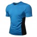 Summer Cotton V Neck Short Sleeve Tops Color Block Slim Casual T-shirts for Men Summer Cotton V Neck Short Sleeve Tops Color Block Slim Casual T-shirts for Men