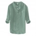 Men's Linen M-4XL Loose Button Design Solid Color Pocket Casual Three Quarter Sleeve T-shirts Men's Linen M-4XL Loose Button Design Solid Color Pocket Casual Three Quarter Sleeve T-shirts