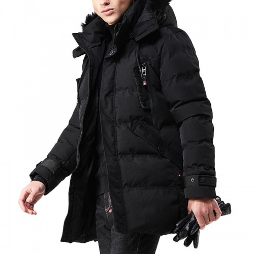 Winter Thick Warm Windproof Removable Furry Hood Outwear Jacket Parka for Men Winter Thick Warm Windproof Removable Furry Hood Outwear Jacket Parka for Men