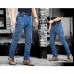 Mens Multi-pocket Denim Pants Tactical Outdoor Cargo Jeans Mens Multi-pocket Denim Pants Tactical Outdoor Cargo Jeans