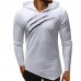 Fashion Irregular Cotton Hooded Patchwork Camo Long Sleeve T-shirts for Men Fashion Irregular Cotton Hooded Patchwork Camo Long Sleeve T-shirts for Men
