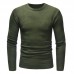 Mens Casual Pure Color O-Neck Pullovers Breathable Cotton Long Sleeve Knit Sweaters Mens Casual Pure Color O-Neck Pullovers Breathable Cotton Long Sleeve Knit Sweaters
