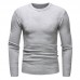 Mens Casual Pure Color O-Neck Pullovers Breathable Cotton Long Sleeve Knit Sweaters Mens Casual Pure Color O-Neck Pullovers Breathable Cotton Long Sleeve Knit Sweaters
