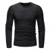 Mens Casual Pure Color O-Neck Pullovers Breathable Cotton Long Sleeve Knit Sweaters Mens Casual Pure Color O-Neck Pullovers Breathable Cotton Long Sleeve Knit Sweaters
