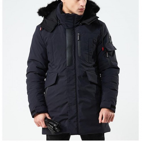 Winter Thick Warm Removable Fluffy Hood Windproof Mens Outdoor Parka Padded Jacket Winter Thick Warm Removable Fluffy Hood Windproof Mens Outdoor Parka Padded Jacket