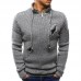 Mens Casual Holes Wool Knit Zipper Drawstring Slim Fit Long Sleeve Pullovers Mens Casual Holes Wool Knit Zipper Drawstring Slim Fit Long Sleeve Pullovers