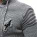 Mens Casual Holes Wool Knit Zipper Drawstring Slim Fit Long Sleeve Pullovers Mens Casual Holes Wool Knit Zipper Drawstring Slim Fit Long Sleeve Pullovers