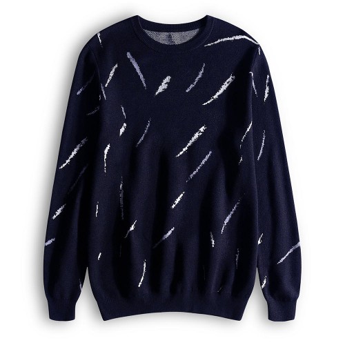 Mens Casual Breathable Print Thick Slim Long Sleeve Warm Pullovers Sweaters Mens Casual Breathable Print Thick Slim Long Sleeve Warm Pullovers Sweaters