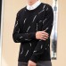 Mens Casual Breathable Print Thick Slim Long Sleeve Warm Pullovers Sweaters Mens Casual Breathable Print Thick Slim Long Sleeve Warm Pullovers Sweaters