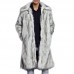 Mens Winter Warm Faux Fur Coat Turn down Collar Mid-long Casual Jacket Mens Winter Warm Faux Fur Coat Turn down Collar Mid-long Casual Jacket
