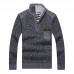 Men's Casual Thicken Patchwork Half-Zipper Stand Collar Chest Pocket Knit Pullovers Sweaters Men's Casual Thicken Patchwork Half-Zipper Stand Collar Chest Pocket Knit Pullovers Sweaters