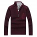 Men's Casual Thicken Patchwork Half-Zipper Stand Collar Chest Pocket Knit Pullovers Sweaters Men's Casual Thicken Patchwork Half-Zipper Stand Collar Chest Pocket Knit Pullovers Sweaters