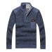 Men's Casual Thicken Patchwork Half-Zipper Stand Collar Chest Pocket Knit Pullovers Sweaters Men's Casual Thicken Patchwork Half-Zipper Stand Collar Chest Pocket Knit Pullovers Sweaters