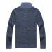 Men's Casual Thicken Patchwork Half-Zipper Stand Collar Chest Pocket Knit Pullovers Sweaters Men's Casual Thicken Patchwork Half-Zipper Stand Collar Chest Pocket Knit Pullovers Sweaters