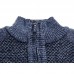 Men's Casual Thicken Patchwork Half-Zipper Stand Collar Chest Pocket Knit Pullovers Sweaters Men's Casual Thicken Patchwork Half-Zipper Stand Collar Chest Pocket Knit Pullovers Sweaters
