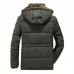 Mens Thicken Warm Multi Pockets Windproof Detachable Hooded Jacket Mens Thicken Warm Multi Pockets Windproof Detachable Hooded Jacket