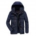 Mens Thicken Warm Multi Pockets Windproof Detachable Hooded Jacket Mens Thicken Warm Multi Pockets Windproof Detachable Hooded Jacket