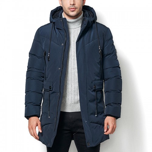 Mens Plus Size Thickened Warm Hooded Mid Long Winter Padded Jacket Parka Mens Plus Size Thickened Warm Hooded Mid Long Winter Padded Jacket Parka