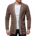 Men's Wool Causal Open Halter Sweaters Fit Knitting Pure Color Long Sleeve Cardigans Men's Wool Causal Open Halter Sweaters Fit Knitting Pure Color Long Sleeve Cardigans