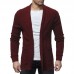Men's Wool Causal Open Halter Sweaters Fit Knitting Pure Color Long Sleeve Cardigans Men's Wool Causal Open Halter Sweaters Fit Knitting Pure Color Long Sleeve Cardigans