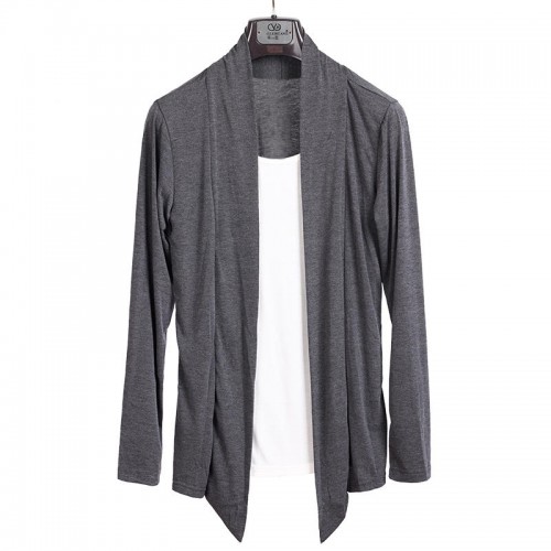 Casual Solid Color Long Sleeve Cardigans Cotton for Men Casual Solid Color Long Sleeve Cardigans Cotton for Men