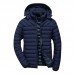 Mens Winter Casual Cotton Down Padded Windproof Hooded Solid Color Jacket Mens Winter Casual Cotton Down Padded Windproof Hooded Solid Color Jacket