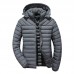Mens Winter Casual Cotton Down Padded Windproof Hooded Solid Color Jacket Mens Winter Casual Cotton Down Padded Windproof Hooded Solid Color Jacket