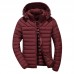 Mens Winter Casual Cotton Down Padded Windproof Hooded Solid Color Jacket Mens Winter Casual Cotton Down Padded Windproof Hooded Solid Color Jacket