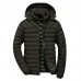 Mens Winter Casual Cotton Down Padded Windproof Hooded Solid Color Jacket Mens Winter Casual Cotton Down Padded Windproof Hooded Solid Color Jacket