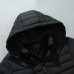 Mens Winter Casual Cotton Down Padded Windproof Hooded Solid Color Jacket Mens Winter Casual Cotton Down Padded Windproof Hooded Solid Color Jacket