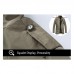 Mens Water Repellent Windproof Stand Collar Jacket Solid Color Trench Coat Mens Water Repellent Windproof Stand Collar Jacket Solid Color Trench Coat