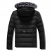 Mens Hooded Down Cotton Padded Solid Color Jacket Winter Thick Warm Short Parka Mens Hooded Down Cotton Padded Solid Color Jacket Winter Thick Warm Short Parka