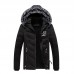 Mens Hooded Down Cotton Padded Solid Color Jacket Winter Thick Warm Short Parka Mens Hooded Down Cotton Padded Solid Color Jacket Winter Thick Warm Short Parka