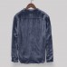 Men's Vintage Loose Comfy Solid Color Button Fly Stand Collar Long Sleeve Casual T-shirts Men's Vintage Loose Comfy Solid Color Button Fly Stand Collar Long Sleeve Casual T-shirts