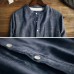 Men's Vintage Loose Comfy Solid Color Button Fly Stand Collar Long Sleeve Casual T-shirts Men's Vintage Loose Comfy Solid Color Button Fly Stand Collar Long Sleeve Casual T-shirts