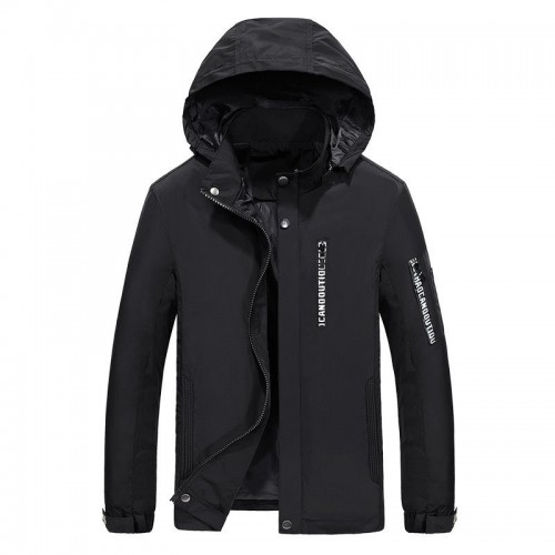Mens Spring Autumn Letter Printing Solid Color Stylish Zipper Windbreaker Hooded Jacket Mens Spring Autumn Letter Printing Solid Color Stylish Zipper Windbreaker Hooded Jacket