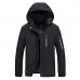 Mens Spring Autumn Letter Printing Solid Color Stylish Zipper Windbreaker Hooded Jacket Mens Spring Autumn Letter Printing Solid Color Stylish Zipper Windbreaker Hooded Jacket