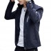 Mens Spring Autumn Letter Printing Solid Color Stylish Zipper Windbreaker Hooded Jacket Mens Spring Autumn Letter Printing Solid Color Stylish Zipper Windbreaker Hooded Jacket