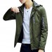 Mens Spring Autumn Letter Printing Solid Color Stylish Zipper Windbreaker Hooded Jacket Mens Spring Autumn Letter Printing Solid Color Stylish Zipper Windbreaker Hooded Jacket