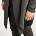 Mens Fashion Mid Long Avant-garde Irregular Hem Solid Color Pockets Hooded Cardigans Mens Fashion Mid Long Avant-garde Irregular Hem Solid Color Pockets Hooded Cardigans