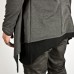 Mens Fashion Mid Long Avant-garde Irregular Hem Solid Color Pockets Hooded Cardigans Mens Fashion Mid Long Avant-garde Irregular Hem Solid Color Pockets Hooded Cardigans