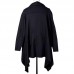 Mens Mid Length Knit Asymmetric Long Shawl Pockets Solid Black Cardigans Mens Mid Length Knit Asymmetric Long Shawl Pockets Solid Black Cardigans