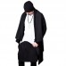 Mens Mid Length Knit Asymmetric Long Shawl Pockets Solid Black Cardigans Mens Mid Length Knit Asymmetric Long Shawl Pockets Solid Black Cardigans