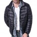 Mens Winter Lightweight Warm Padded Jacket Solid Color Stand Collar Coat Mens Winter Lightweight Warm Padded Jacket Solid Color Stand Collar Coat