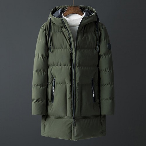 Mens Winter Mid Long Hooded Padded Jacket Parka Mens Winter Mid Long Hooded Padded Jacket Parka