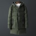 Mens Winter Mid Long Hooded Padded Jacket Parka Mens Winter Mid Long Hooded Padded Jacket Parka