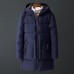 Mens Winter Mid Long Hooded Padded Jacket Parka Mens Winter Mid Long Hooded Padded Jacket Parka