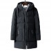 Mens Winter Mid Long Hooded Padded Jacket Parka Mens Winter Mid Long Hooded Padded Jacket Parka